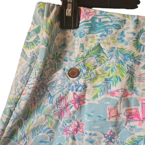 Lilly Pulitzer Blue and Green Patterned Skirt - Picture 5 of 8